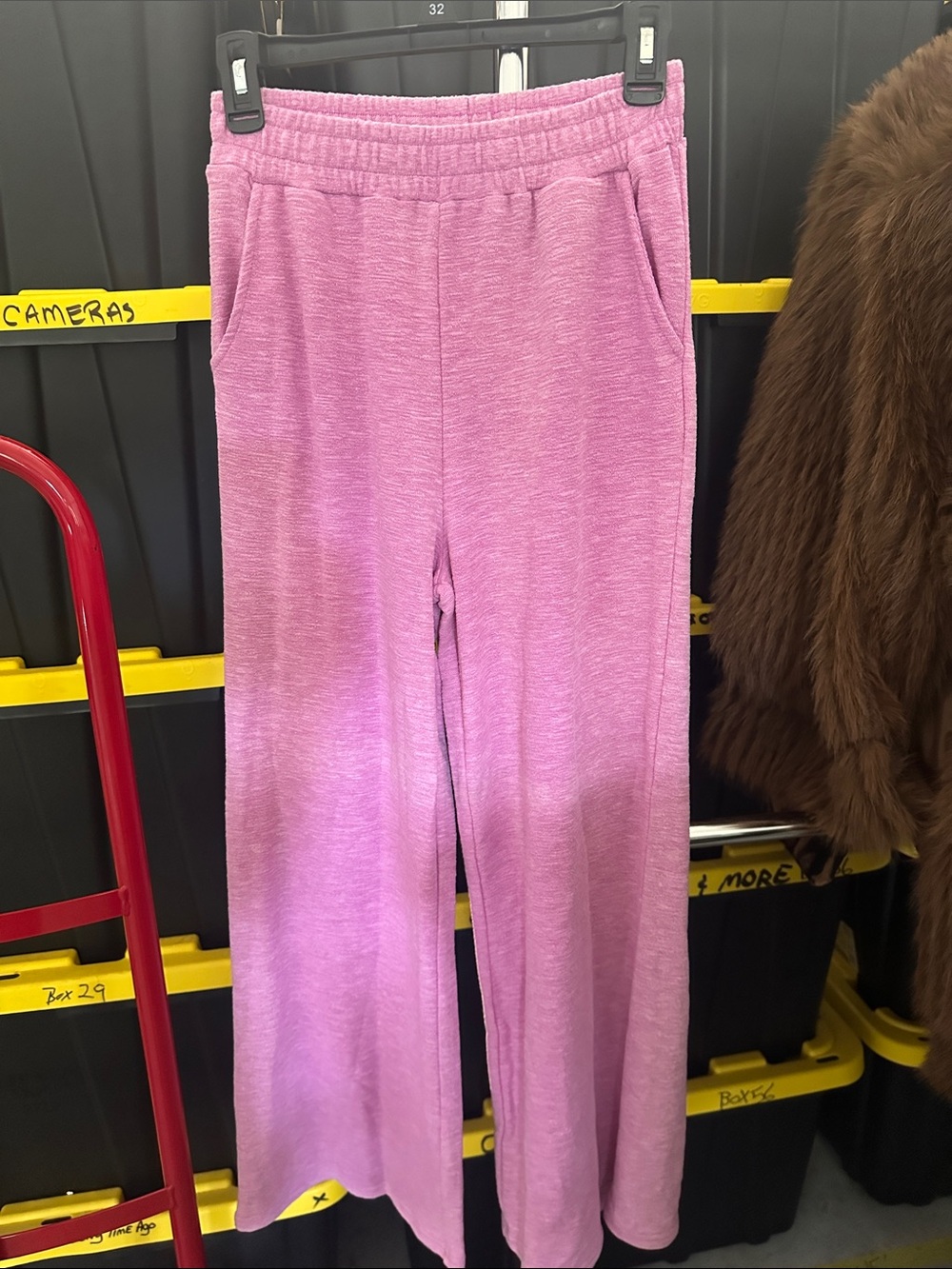 Zenana Outfitters Lavender Pink Wide-Leg Knit Pants